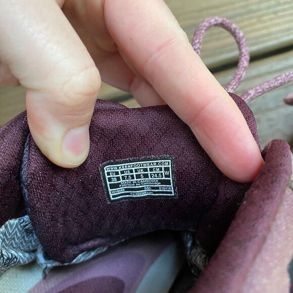 Keen Terradora Leather Mid Waterproof Boot Women's 7.5 Color Purple - Picture 8 of 10